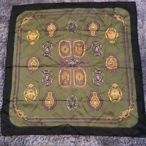 Olive Green Silk Scarf